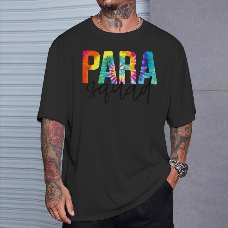 Paraprofessional Squad Tie Dye First 100 Last Days Of School T-Shirt Gifts for Him