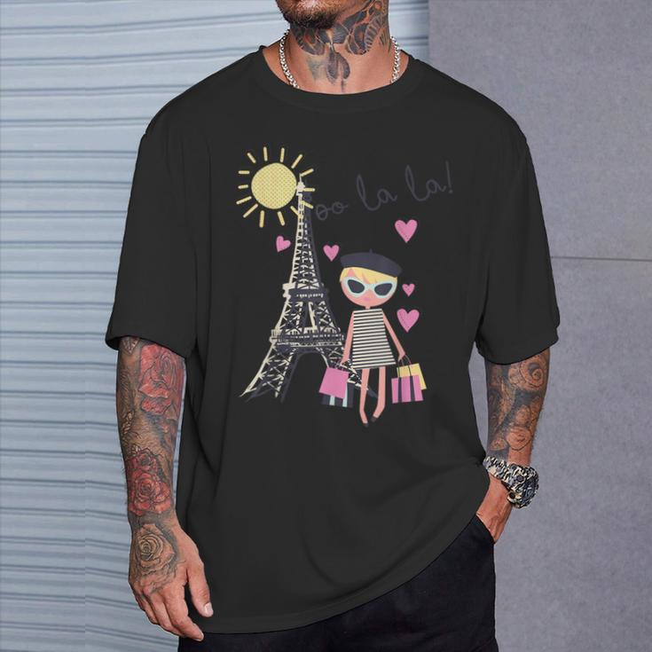 Paris France Eiffel Tower Retro Souvenir Vintage T-Shirt Geschenke für Ihn