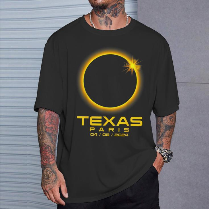 Paris Texas Tx Total Solar Eclipse 2024 T-Shirt Gifts for Him