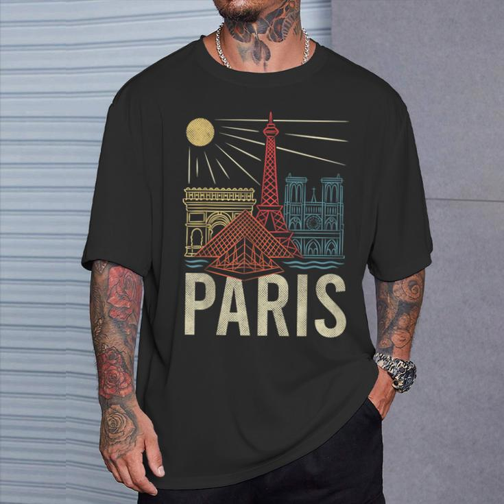 Paris Vacation France Holiday Eiffel Tower Love Paris T-Shirt Gifts for Him