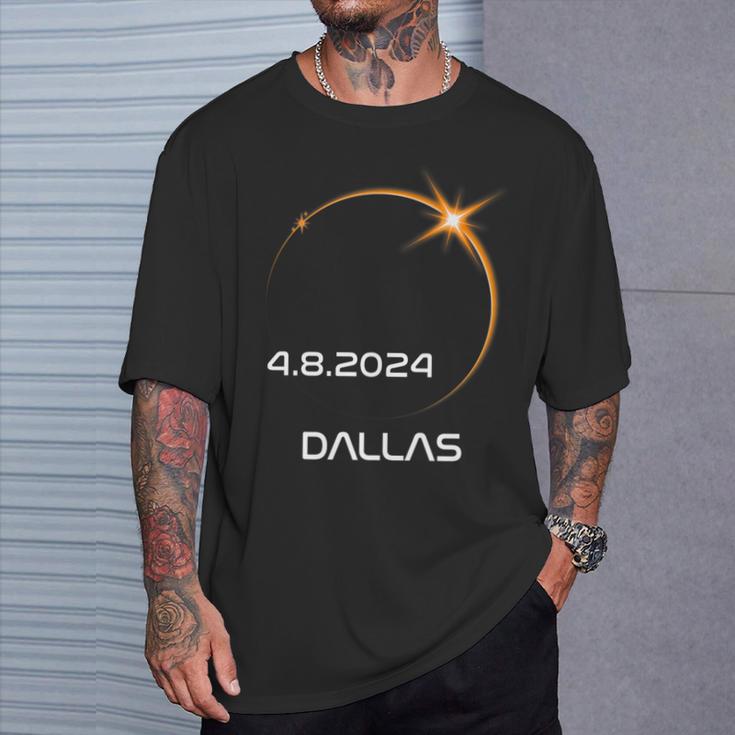 Path Of Totality America Total Solar Eclipse 2024 Dallas T-Shirt Gifts for Him