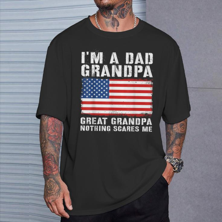Patriotic American Flag Dad Grandpa Great Grandpa Graphic T-Shirt Gifts for Him