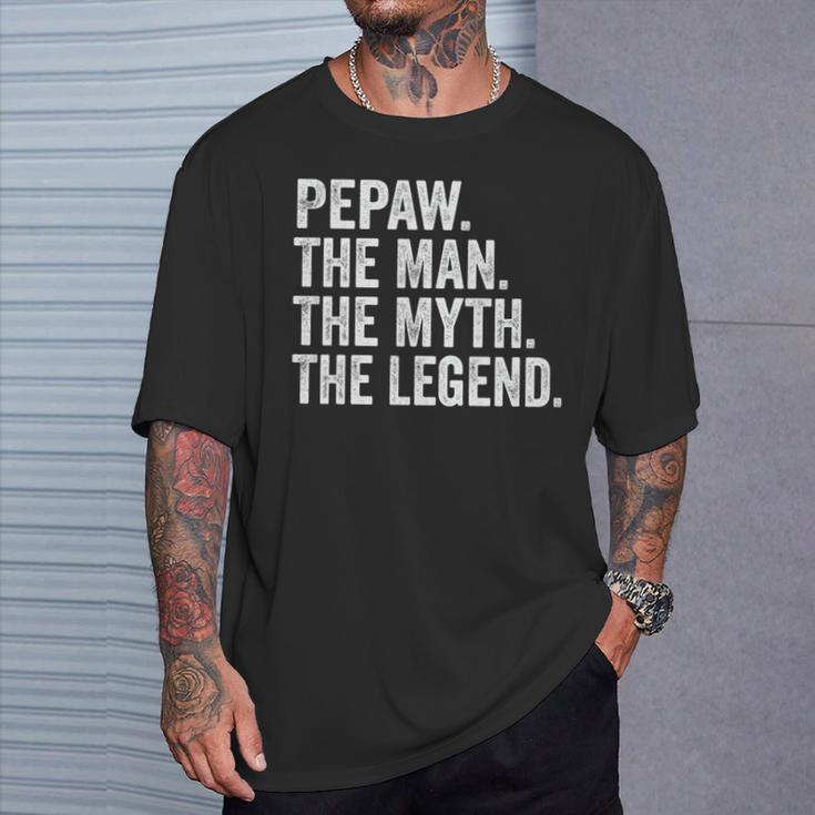 Pepaw Der Mann Der Mythos Die Legende Opa-Vatertag T-Shirt Geschenke für Ihn