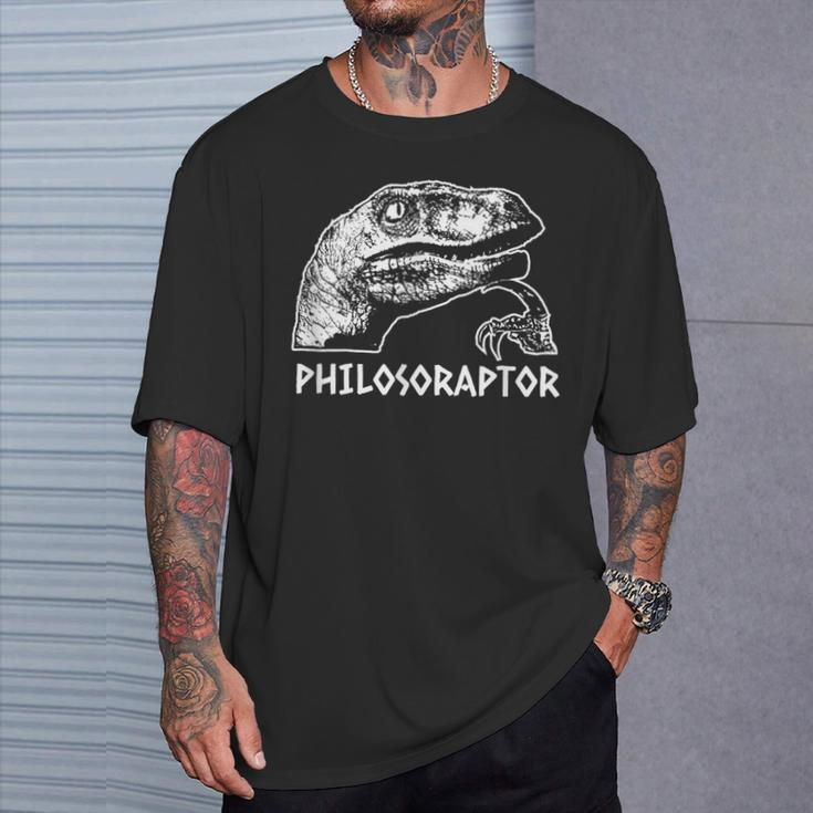 Philosoraptor Meme Philosophy Dinosaur T-Shirt Geschenke für Ihn