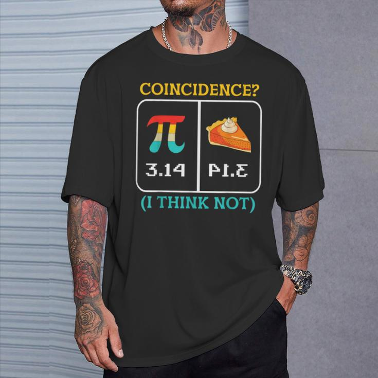 Pi Equals Pie Coincidence Happy Pi Day Mathematics T-Shirt Gifts for Him