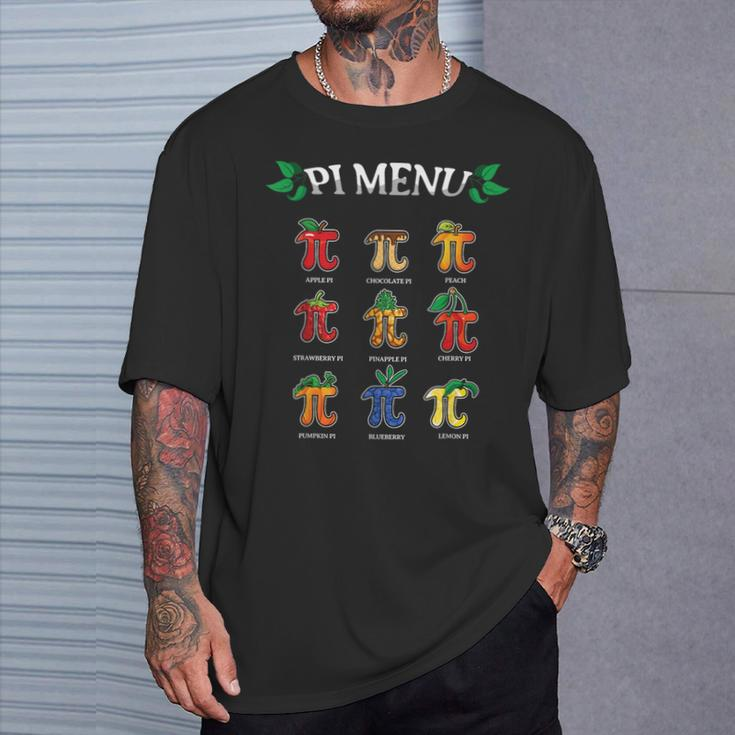 Pi Menu Different Pie Math Day Mathematics Happy Pi Day T-Shirt Gifts for Him