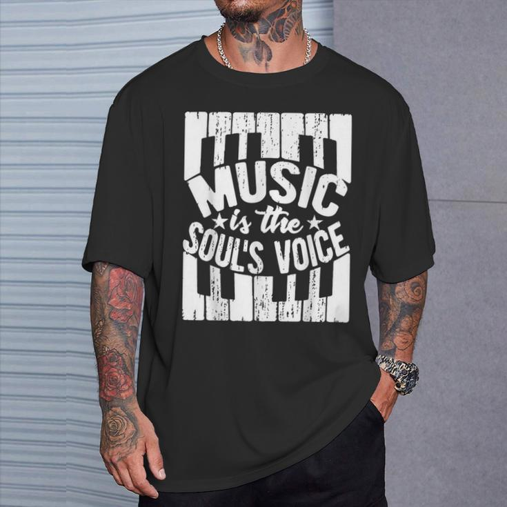 Pianist Piano Player For Soul Music Dad Mom T-Shirt Gifts for Him
