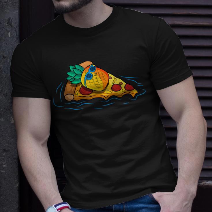 Pineapple Pizza Hawaiian Floating Food Snack Lover T-Shirt Gifts for Him