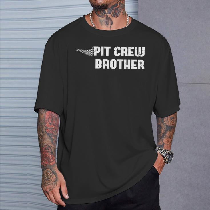 Pit Crew Brother Racing Car Family Matching Birthday Party T-Shirt Gifts for Him