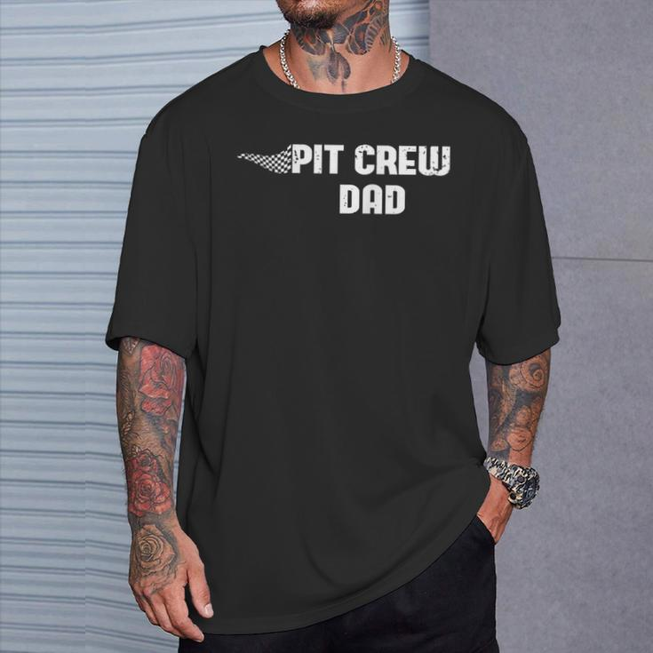 Pit Crew Dad Racing Car Family Matching Birthday Party T-Shirt Gifts for Him