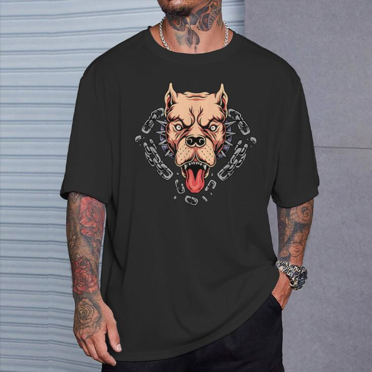 Pitbull Lover Dog Chain Breaker T-Shirt Gifts for Him