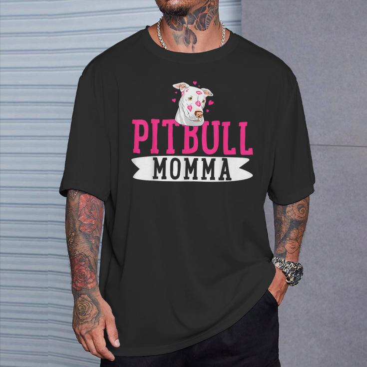 Pitbull Momma Pit Bull Terrier Dog Pibble Owner Mother's Day T-Shirt Gifts for Him