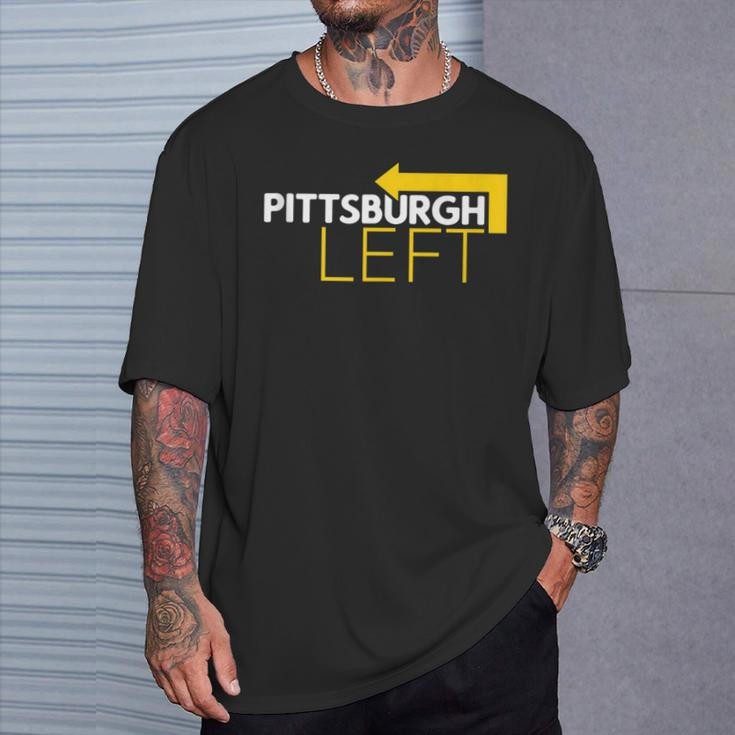 Pittsburgh Left Driving Black And Yellow T-Shirt Gifts for Him