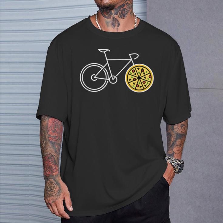 Pizza Fahrrad Radsport Fahrradfahren Fahrradtour T-Shirt Geschenke für Ihn