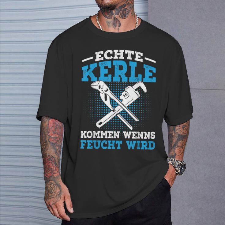 Plumber Slogan Wet Installer T-Shirt Geschenke für Ihn