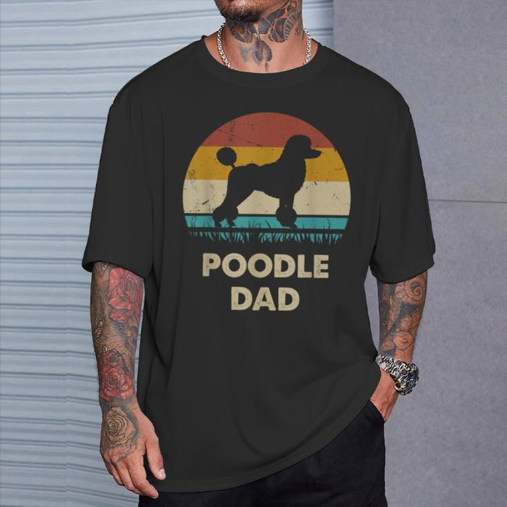 Poodle Dad For Poodle Dog Lovers Vintage Dad T-Shirt Gifts for Him