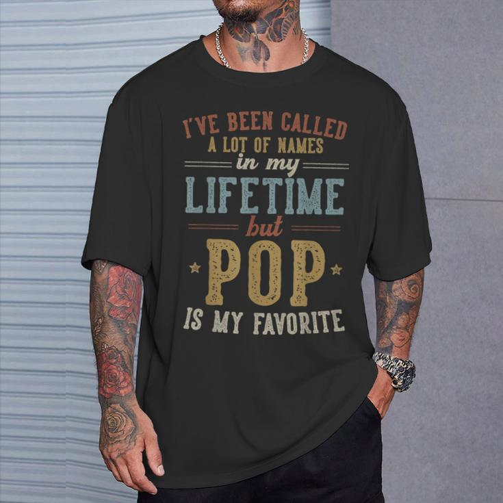 Pop Is My Favorite Name Father's Day Pop T-Shirt Gifts for Him
