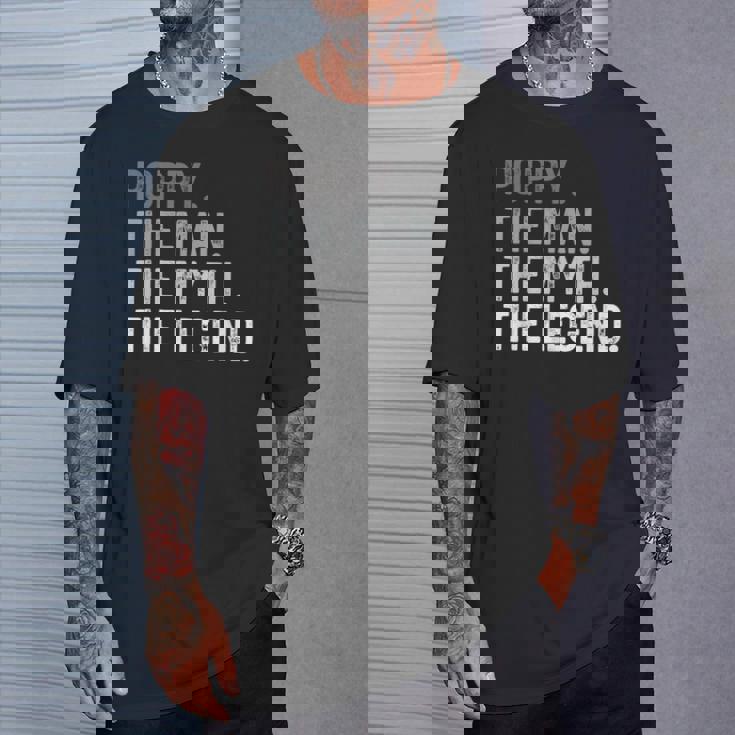 Poppy The Man The Myth The Legend Father's Day For Grandpa T-Shirt Gifts for Him
