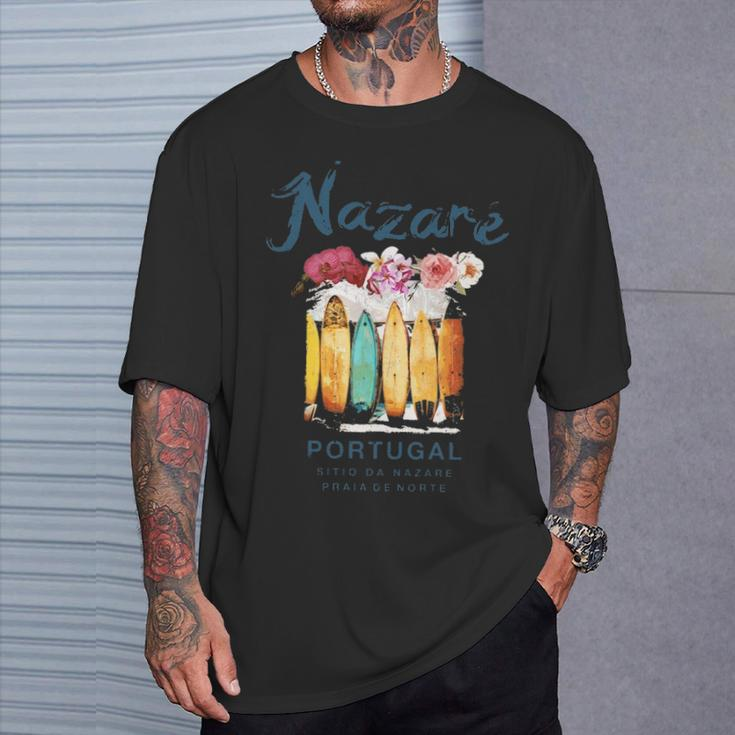 Portugal Nazare Surfing Vintage Retro T-Shirt Gifts for Him