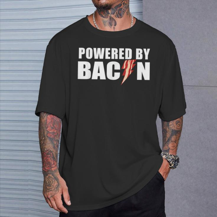 Powered By Bacon T-Shirt Gifts for Him