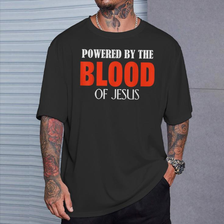 Powered By The Blood Of Jesus T-Shirt Gifts for Him
