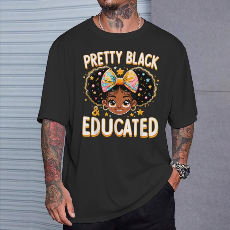 Pretty Black And Educated Black History Queen African T-Shirt Gifts for Him
