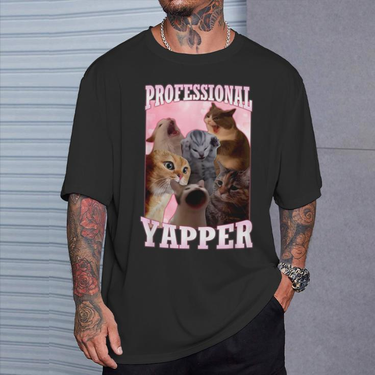 Professional Yapper Meme Screaming Cat T-Shirt Gifts for Him