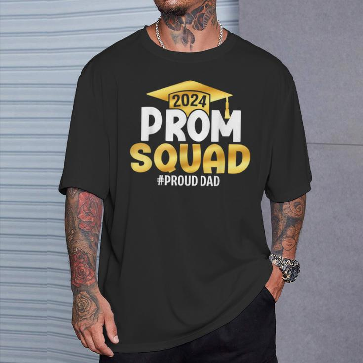 Prom Squad 2024 Graduation Prom Class Of 2024 Proud Dad T-Shirt Gifts for Him