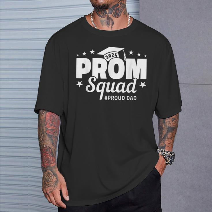 Prom Squad 2024 Proud Dad Graduate Prom Class Of 2024 T-Shirt Gifts for Him