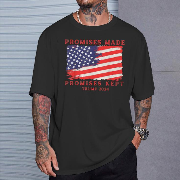Promises Made Promises Kept Vote Trump 2024 T-Shirt Gifts for Him
