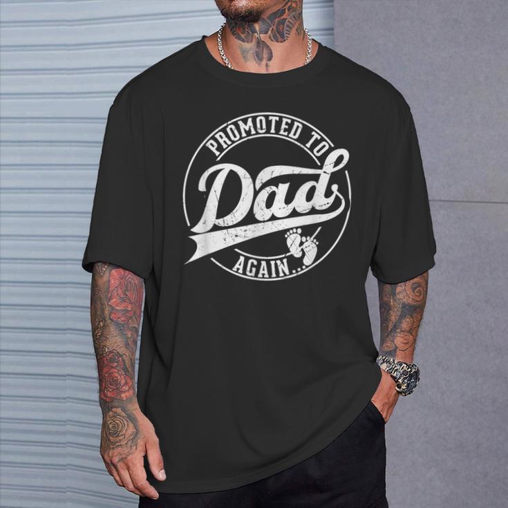 Promoted To Again Dad Pregnancy 2Nd 3Rd Time Dad T-Shirt Gifts for Him