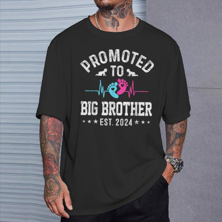 Promoted To Big Brother Est 2024 First Time New Big Brother T-Shirt Gifts for Him