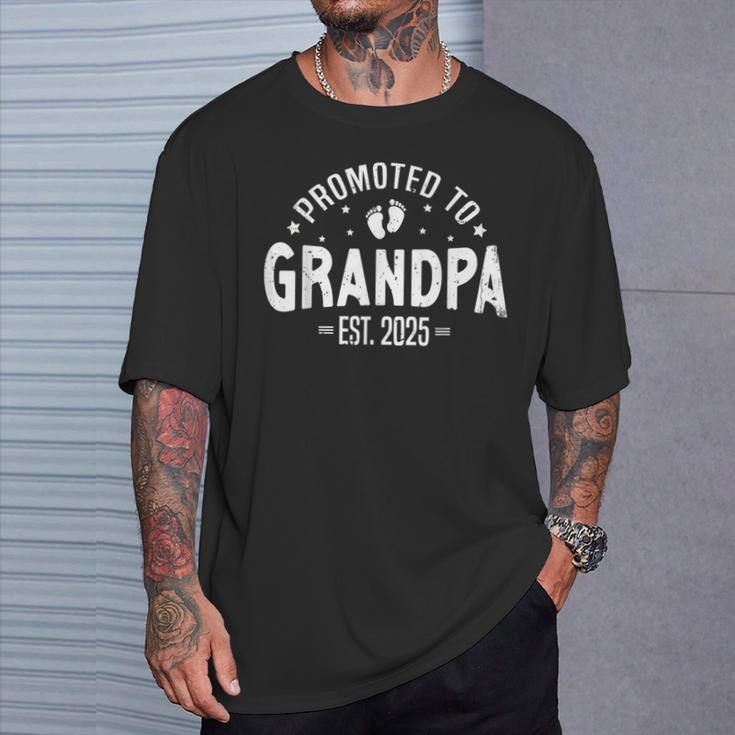 Promoted To Grandpa 2025 Grandpa Est 2025 Soon To Be Grandpa T-Shirt Gifts for Him