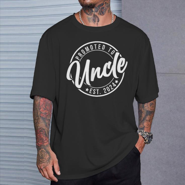 Promoted To Uncle Et 2024 Pocket Pregnancy Father's Day T-Shirt Gifts for Him