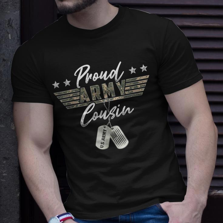 Proud Army Cousin American Veteran Military T-Shirt Gifts for Him