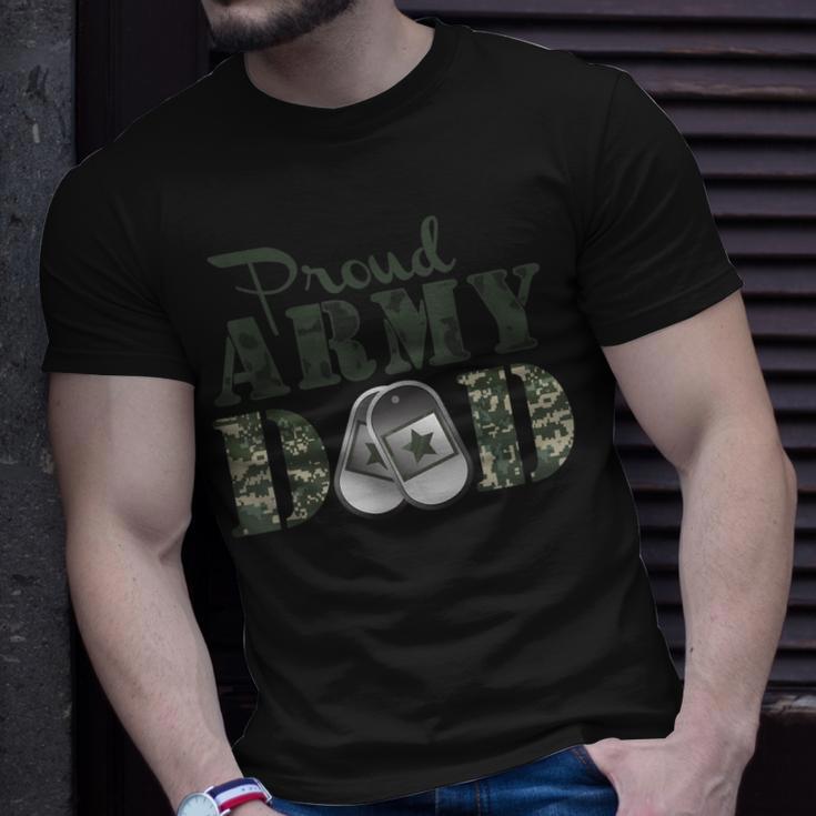 Proud Army Dad Army Military T-Shirt Gifts for Him