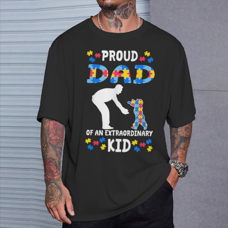 Proud Autism Dad Apparel Matching Autism Awareness Father T-Shirt Gifts for Him