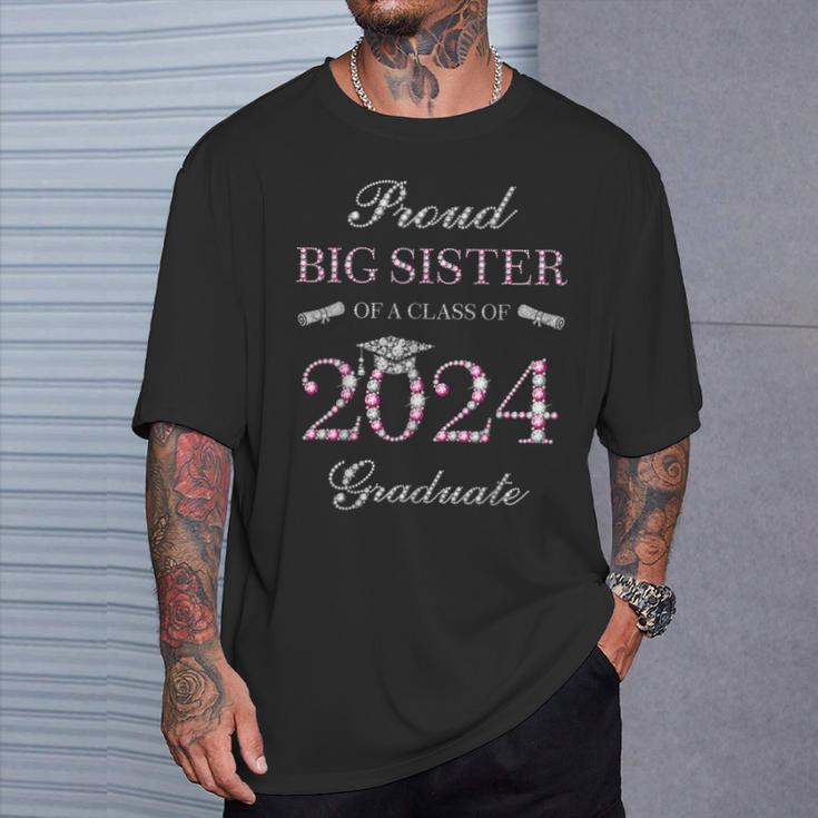 Proud Big Sister Of A Class Of 2024 Graduate T-Shirt Gifts for Him