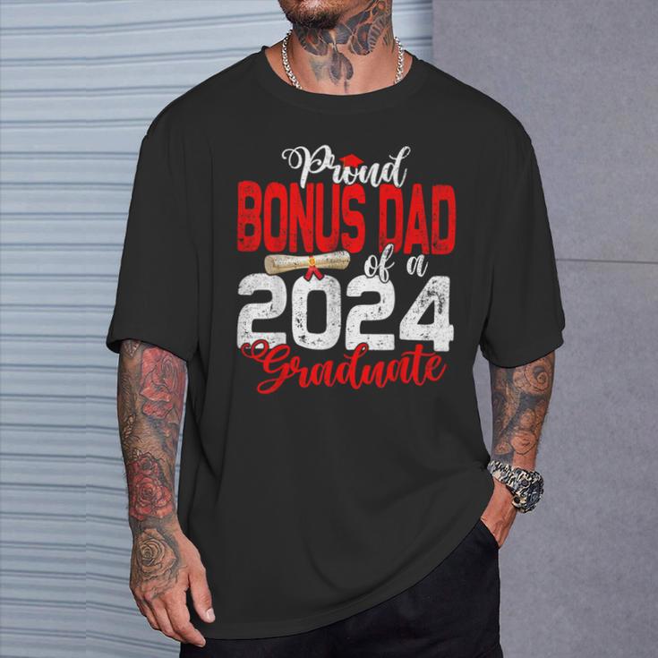 Proud Bonus Dad Of A Class Of 2024 Graduate For Graduation T-Shirt Gifts for Him