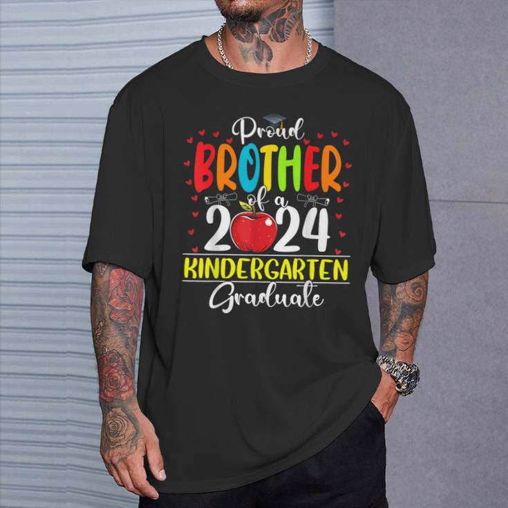 Proud Brother Of A Class Of 2024 Kindergarten Graduate T-Shirt Gifts for Him