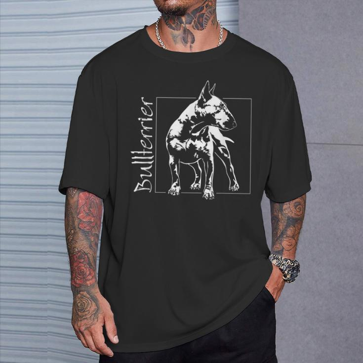 Proud Bull Terrier Dog Portrait T-Shirt Geschenke für Ihn