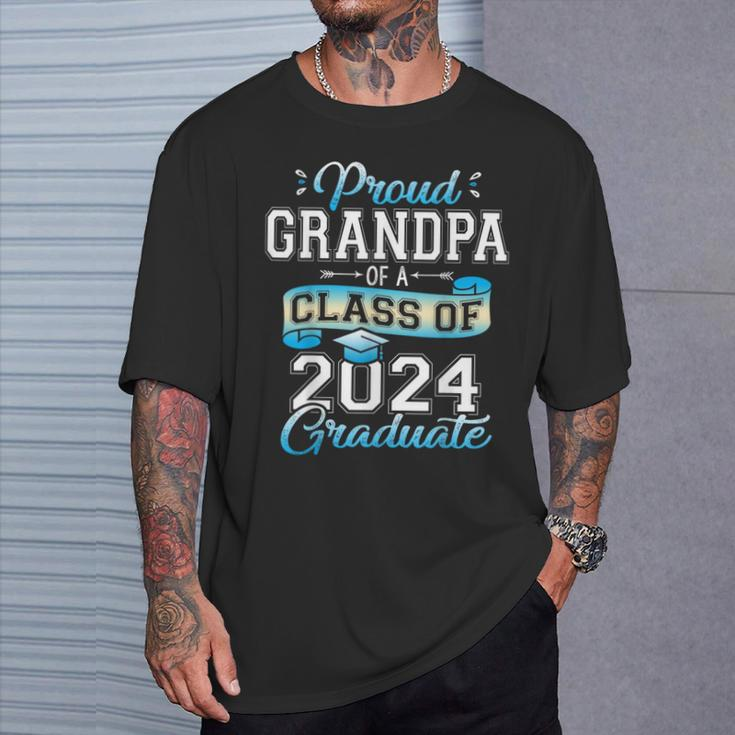 Proud Grandpa Of A Class Of 2024 Graduate Senior 2024 T-Shirt Gifts for Him