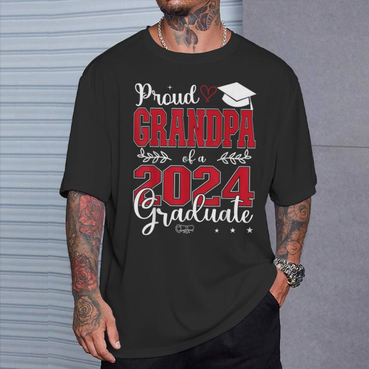 Proud Grandpa Of A Class Of 2024 Graduate For Graduation T-Shirt Gifts for Him