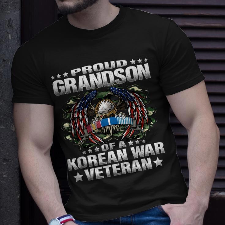 Proud Grandson Of A Korean War Veteran Military Vets Family T-Shirt Gifts for Him