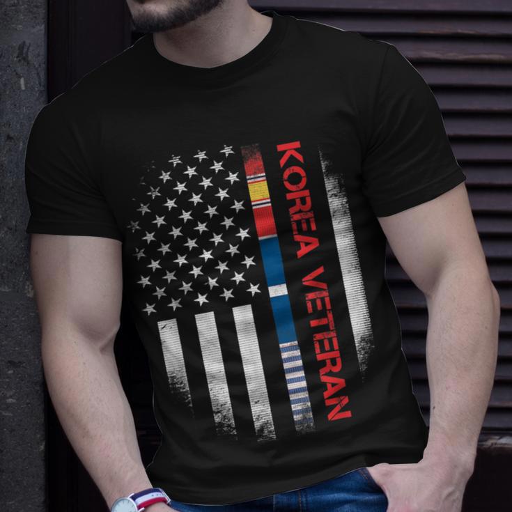 Proud Korea Veteran Us FlagKorean War Military T-Shirt Gifts for Him