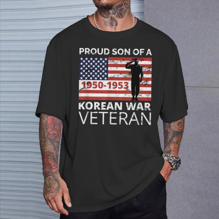 Proud Son Of A Korean War Veteran For Military T-Shirt Gifts for Him