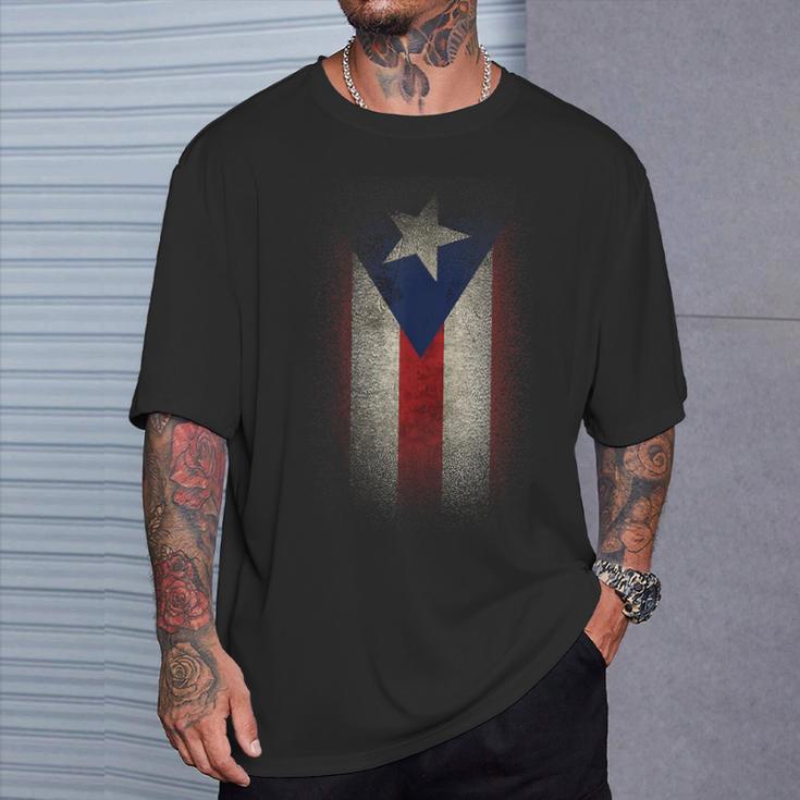 Puerto Rico Washed Flag T-Shirt Geschenke für Ihn