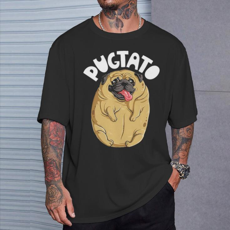 Pugtato Pug Potato Dog Lovers Costume Meme T-Shirt Gifts for Him