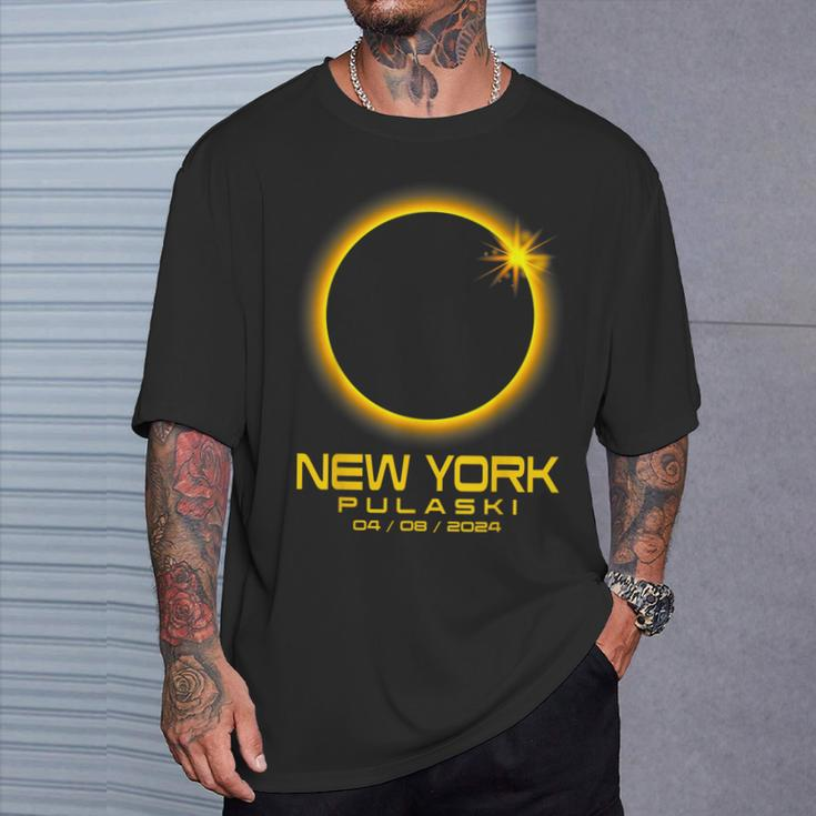 Pulaski New York Ny Total Solar Eclipse 2024 T-Shirt Gifts for Him