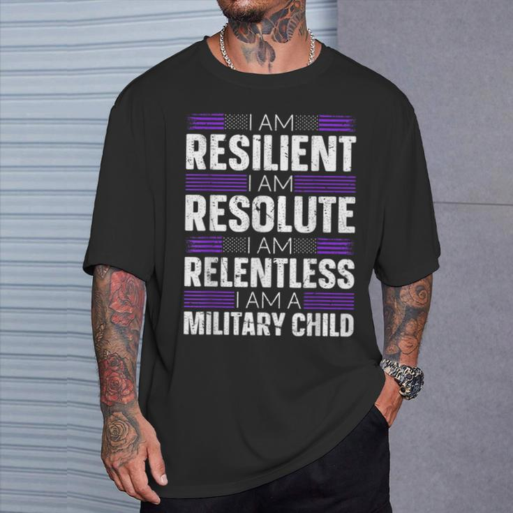Purple Up I Am A Military Child T-Shirt Gifts for Him